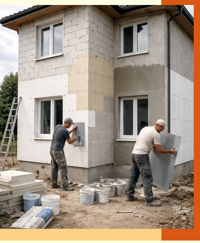Утепление дома из газобетона в Надыме от 4359 руб./м² — заказать у ТепломастерНдм