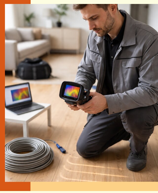 Тепловизионное обследование тёплого пола в Надыме для точной диагностики